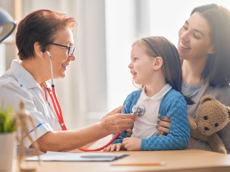 A young child at a doctor&rsquo;s appointment